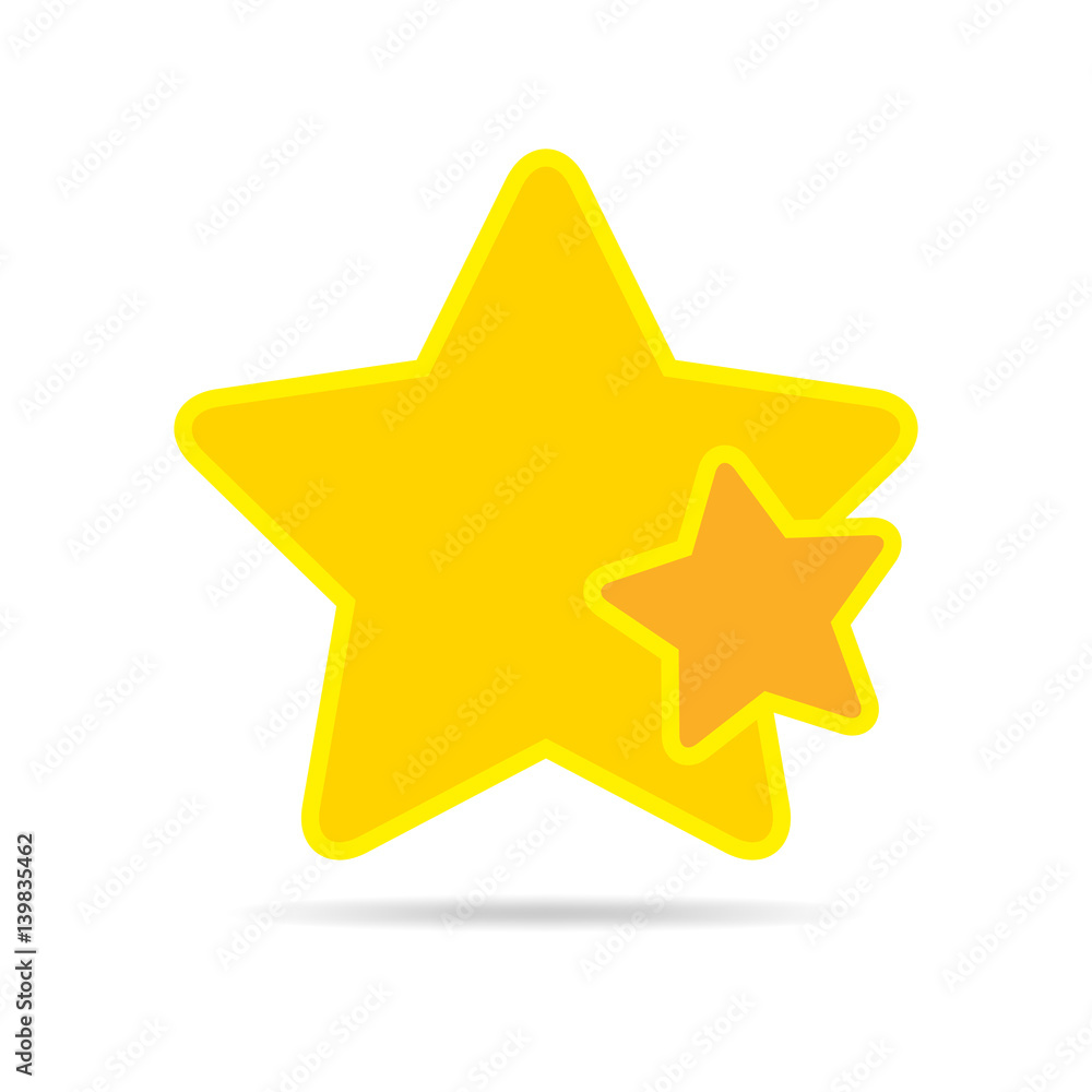 Yellow star icon. Vector illustration. Yellow star icon. Vector illustration.