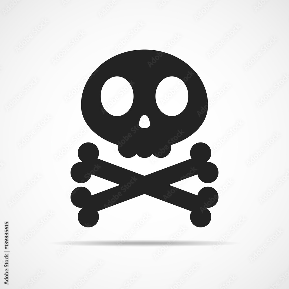 Abstract human skull with crossbones. Vector illustration. Abstract human skull with crossbones. Vector illustration.