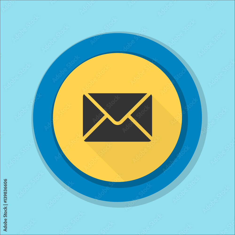 Mail button illustration Mail button illustration