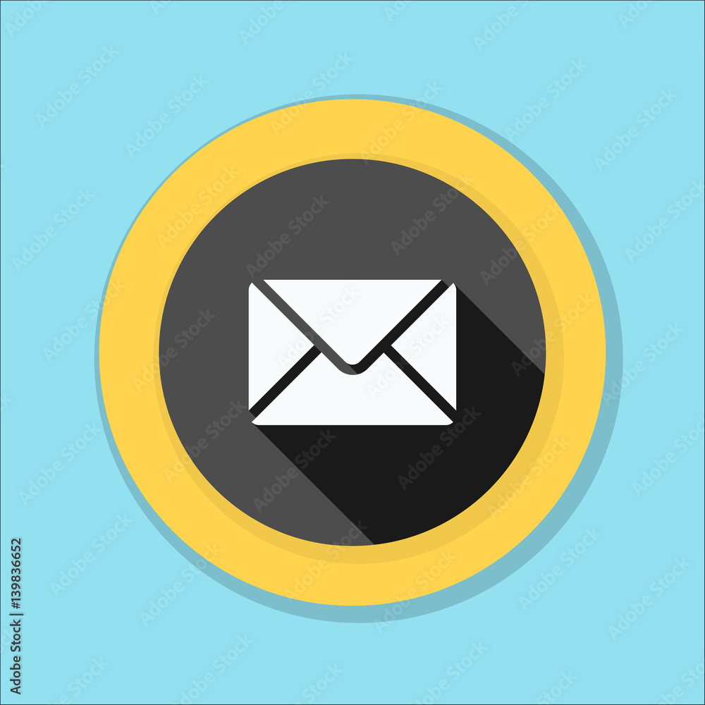 Mail button illustration Mail button illustration