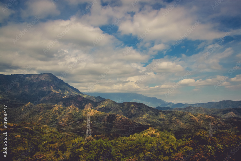 Beautiful landscape on mountain with nice sky Beautiful landscape on mountain with nice sky