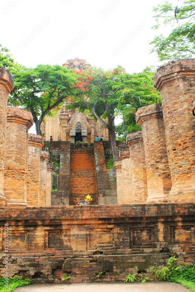 Travel to Vietnam, the temple complex of Cham towers Po Nagar, Nha Trang