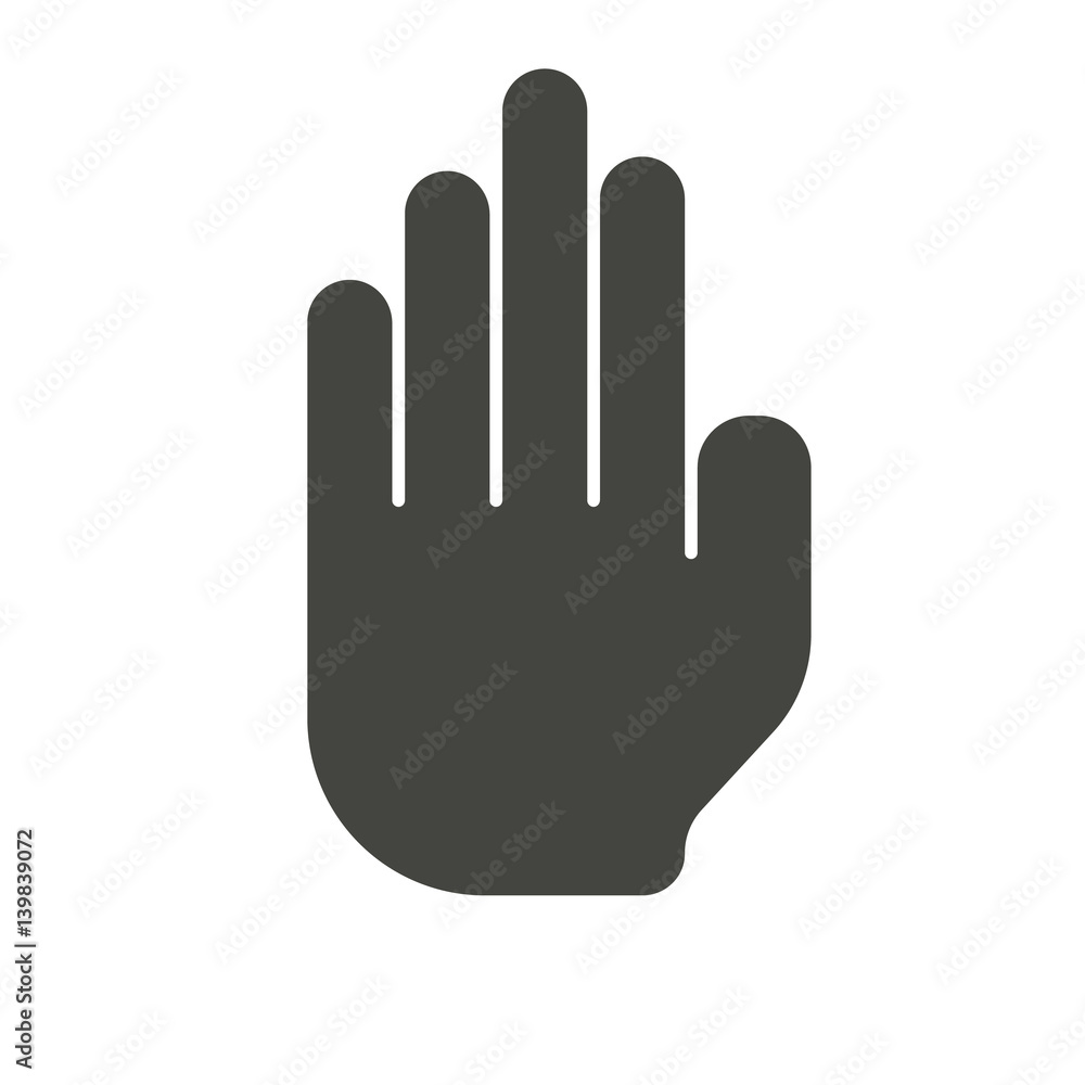 vector gray right hand flat design vector gray right hand flat design