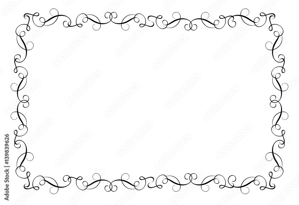 Decorative Frame and Borders Art. Calligraphy lettering Vector illustration EPS10 Decorative Frame and Borders Art. Calligraphy lettering Vector illustration EPS10