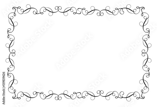 Decorative Frame and Borders Art. Calligraphy lettering Vector illustration EPS10