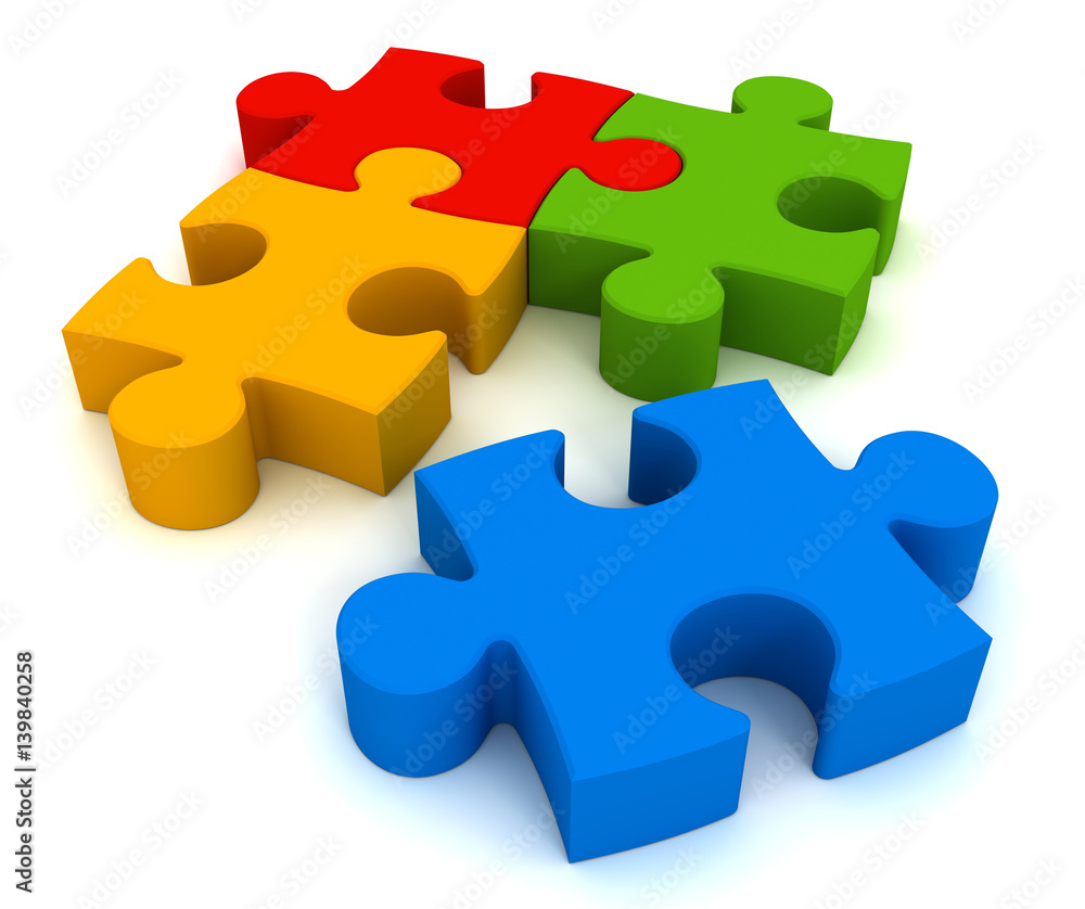 puzzle concept 3d illustration puzzle concept 3d illustration