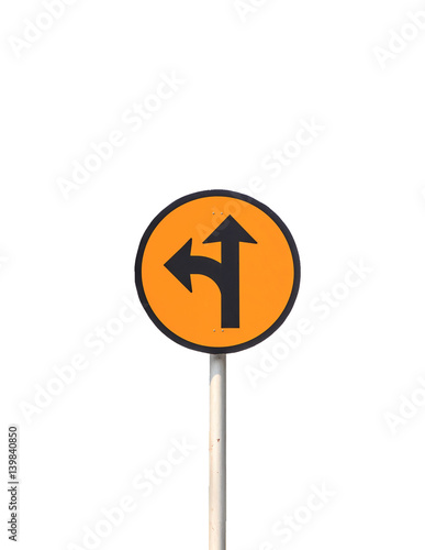 Sign circle turn left