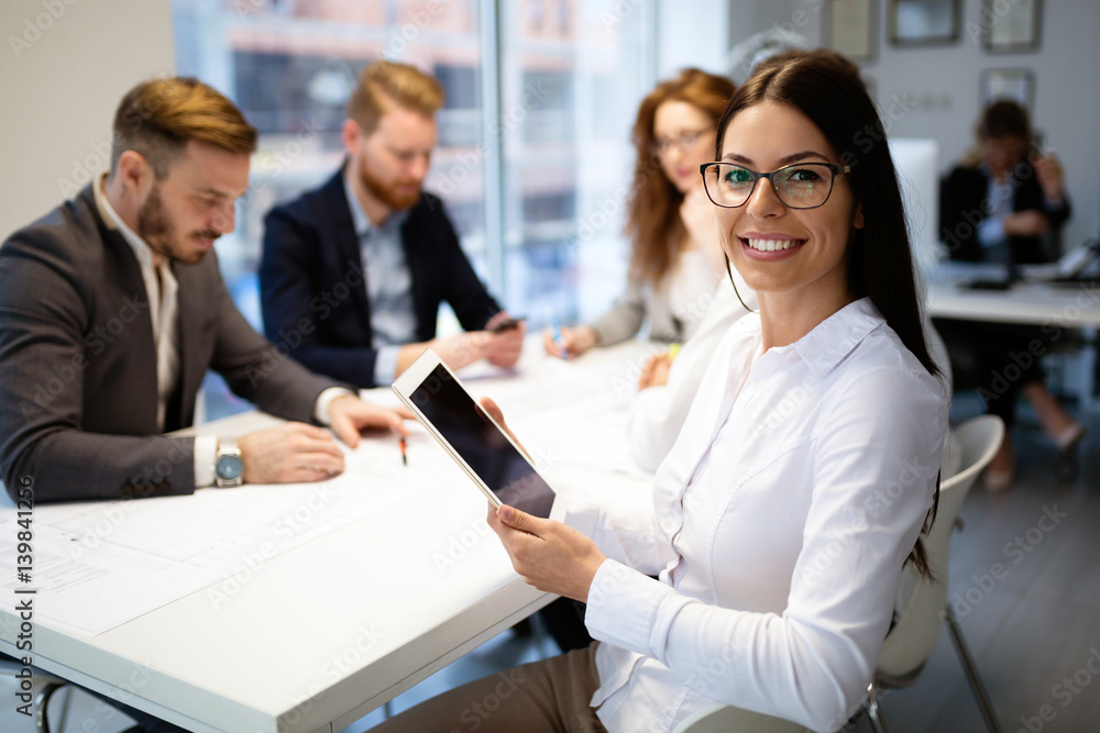 Businesswoman working in office Businesswoman working in office