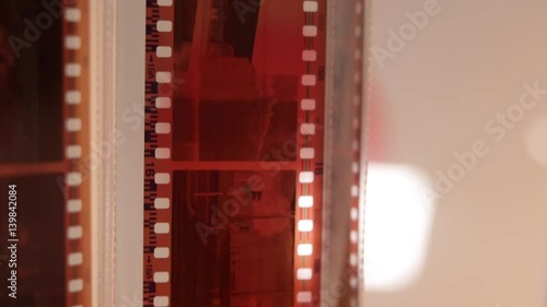 Old 35mm film reel detail.