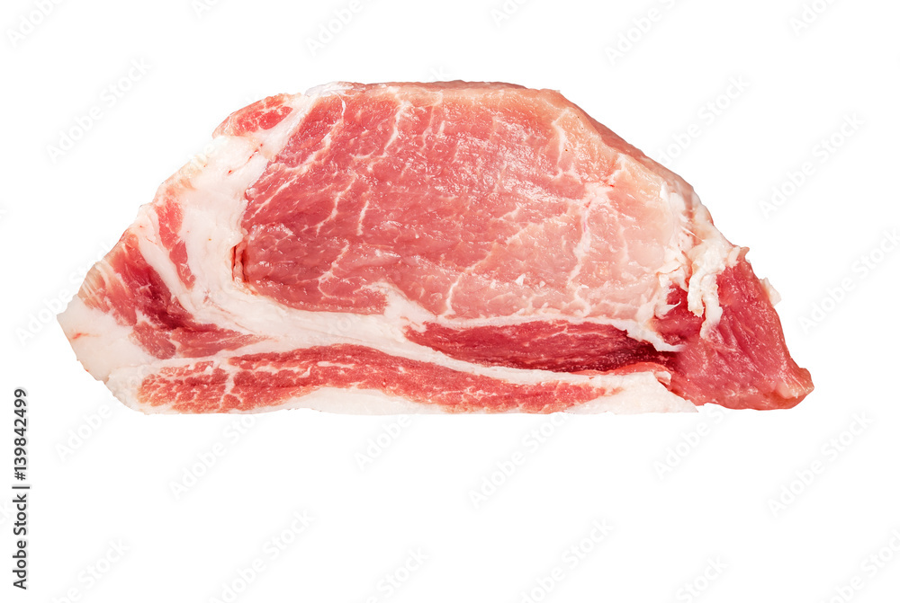 most of the pork on a white background most of the pork on a white background