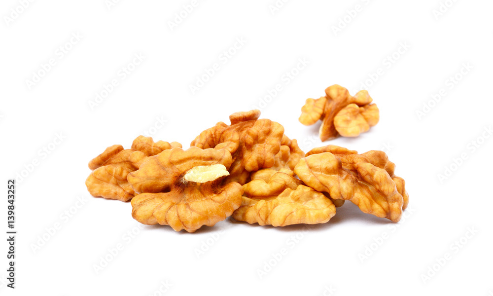 Healthy walnuts isolated on white background Healthy walnuts isolated on white background