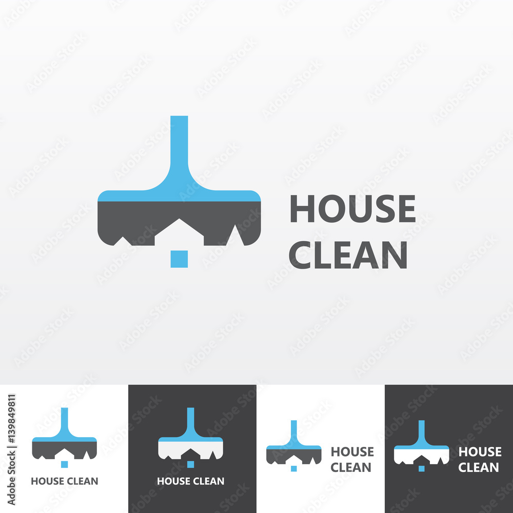 House cleaning services vector logo eps