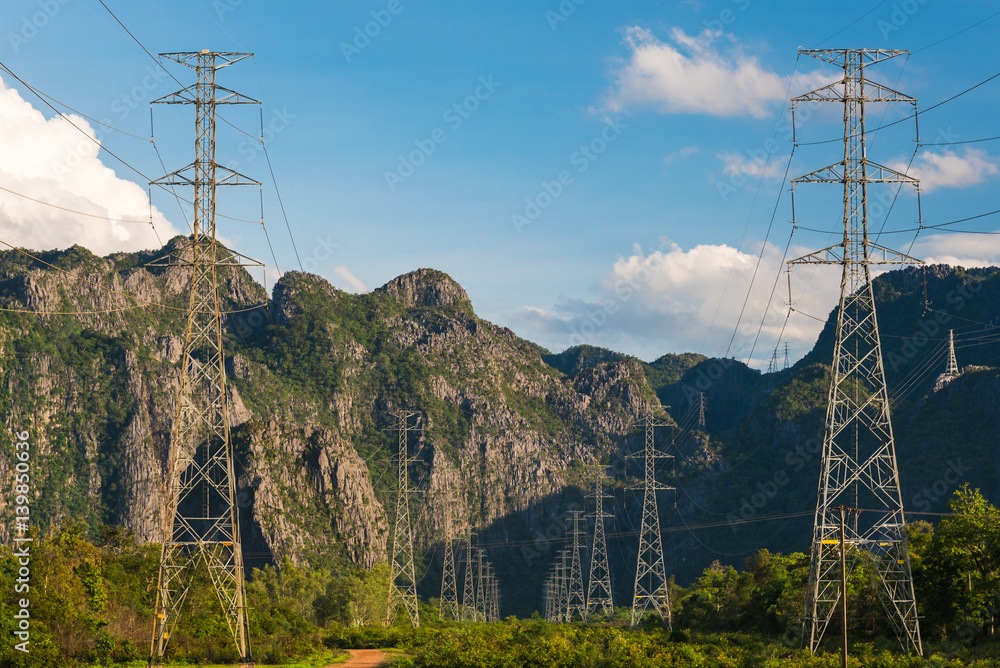 Obraz premium Electrical power lines