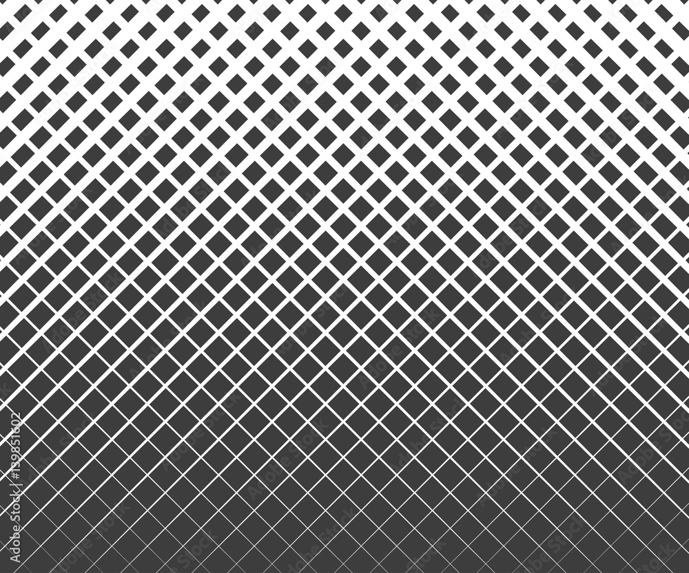 Abstract geometric black and white graphic design square halftone pattern. Print halftone pattern. Vector illustration. Abstract geometric black and white graphic design square halftone pattern. Print halftone pattern. Vector illustration.