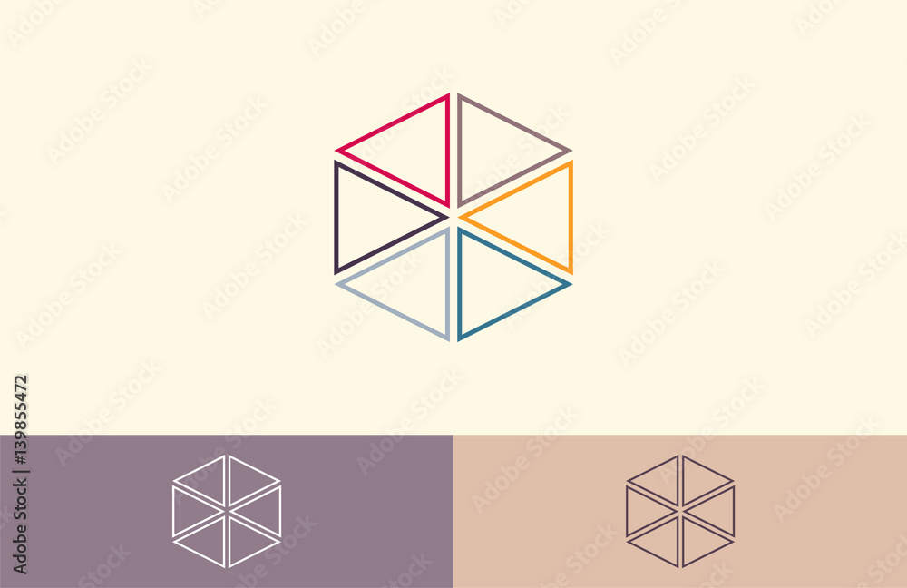 Vettoriale Stock circle triangle square logo Adobe Stock