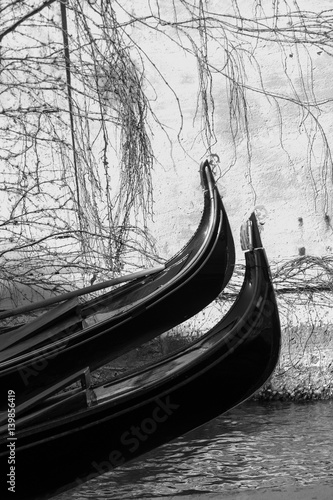 gondole venezia bianco e nero