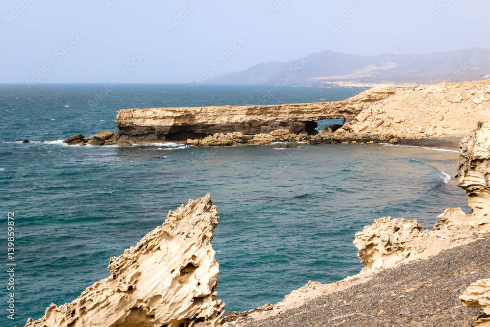 Rock arch near La Pared in Fuerteventura - Punta de Guadelupe, Canary Islands, Spain