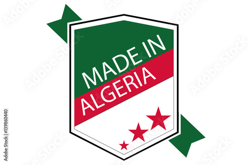 Made in Algeria logo, vector