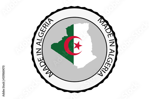 Free Download Made in Algeria round logo, vector - GFXLoad