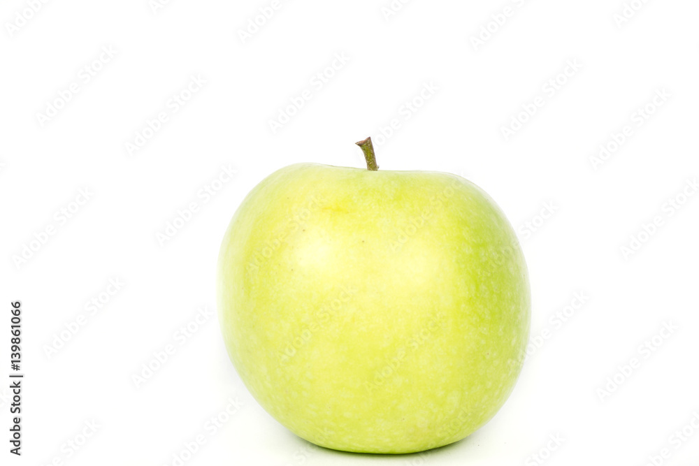 green Apple on white