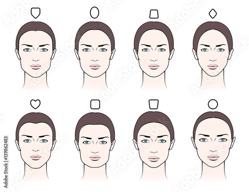 Various female faces