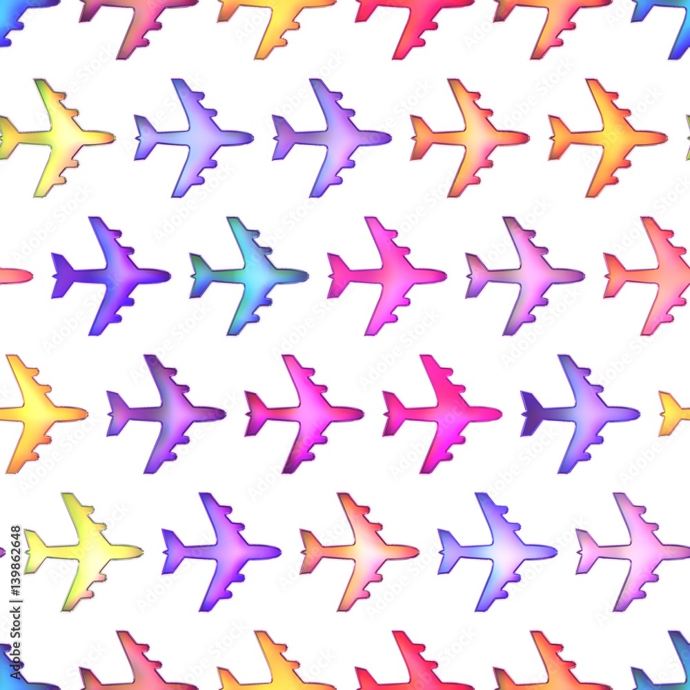 Seamless colorful texture airplane Seamless colorful texture airplane