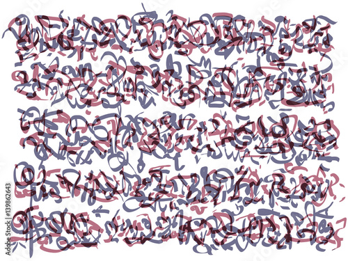 Unidentified Abstract Handwriting Pseudo Arabic Scribble