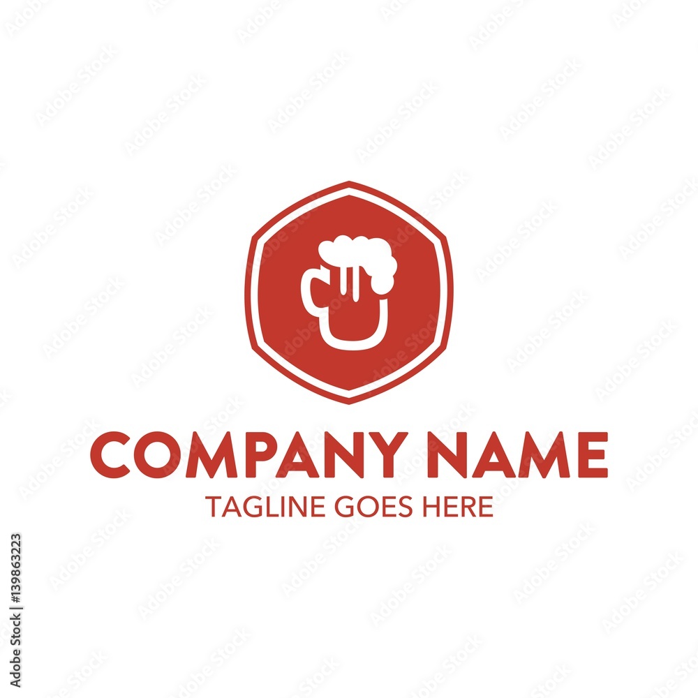 Obraz premium Drink, Beverage, Beer Unique Logo Template