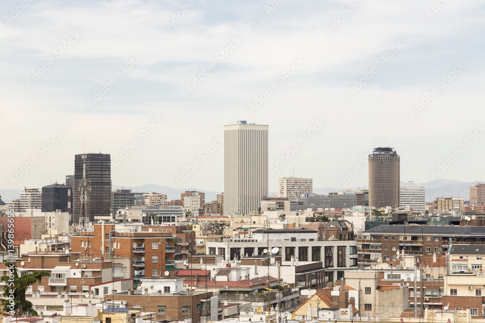 Torres emblematic of Madrid in the district of Azca Torres emblematic of Madrid in the district of Azca