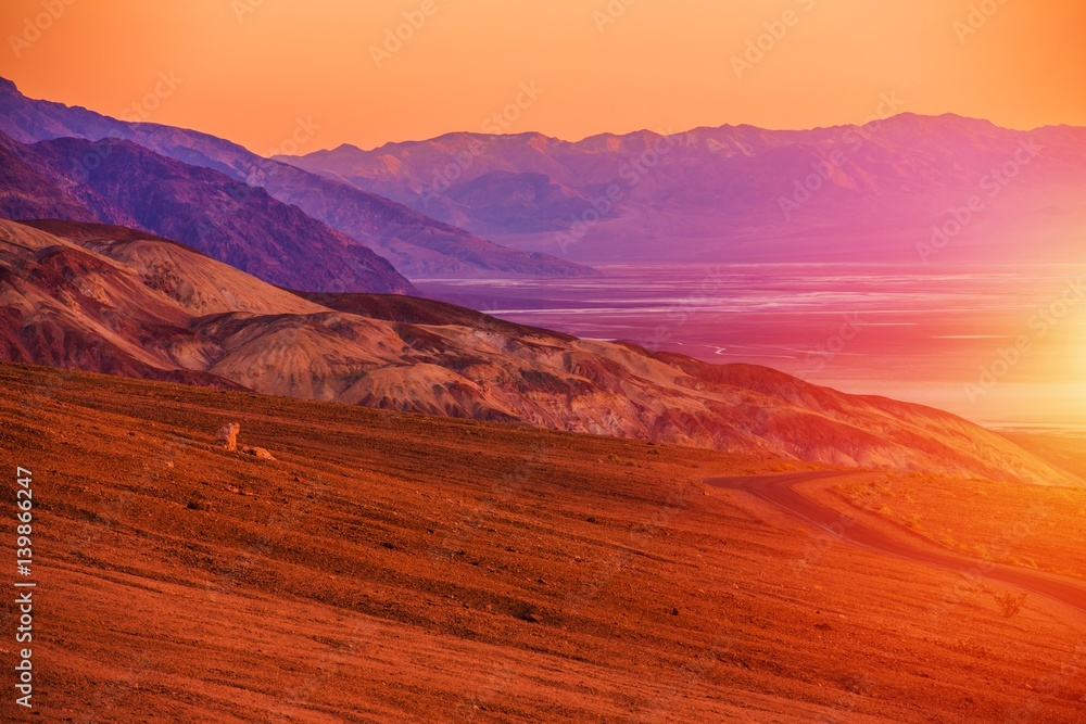 Sunset Scenery of Death Valley