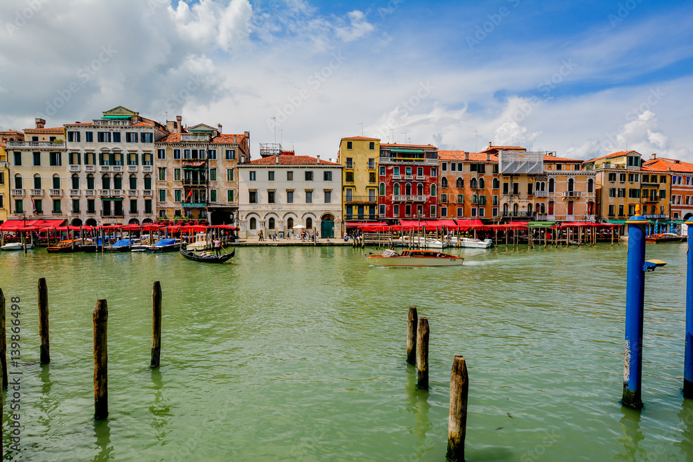 panoramic view of the lagoon city of Venice in Italy