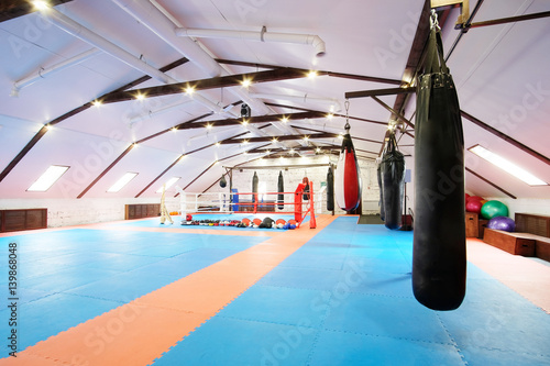 Interior of a boxing hall photo