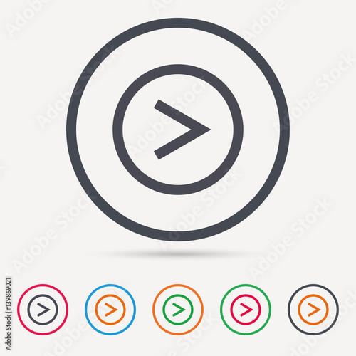 Free Download Arrow icon. Next navigation symbol. Round circle buttons. Colored flat web icons. Vector - GFXLoad