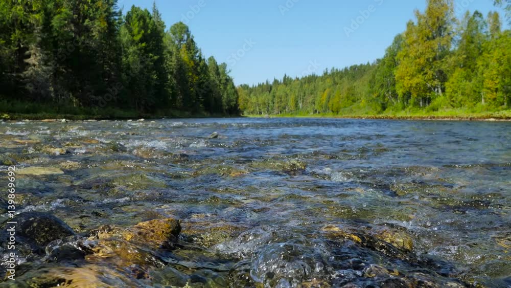 view on riverbed at low point view on riverbed at low point