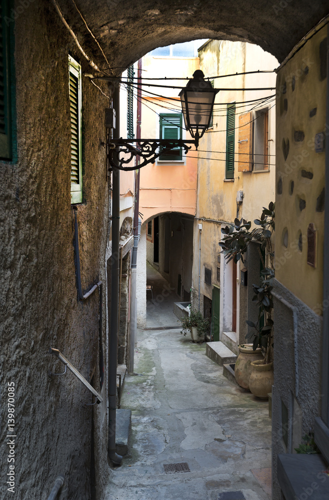 Street; Riomaggiore, Cinque Terra, Italy