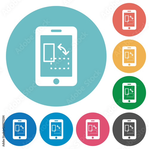 Mobile gyrosensor flat round icons