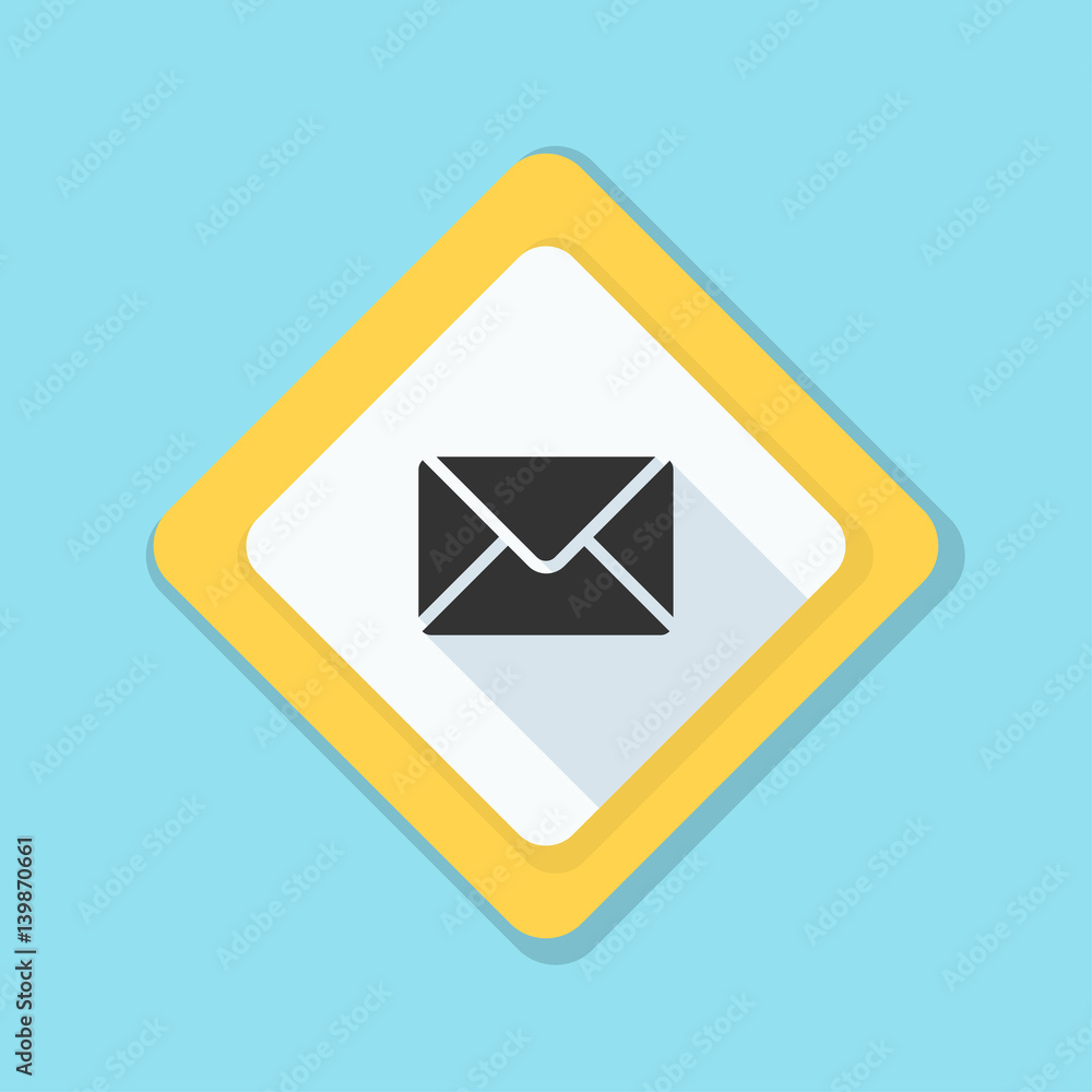 Mail button illustration Mail button illustration