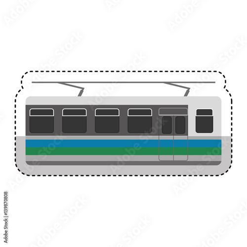 tram silhouette isolated icon vector illustration design