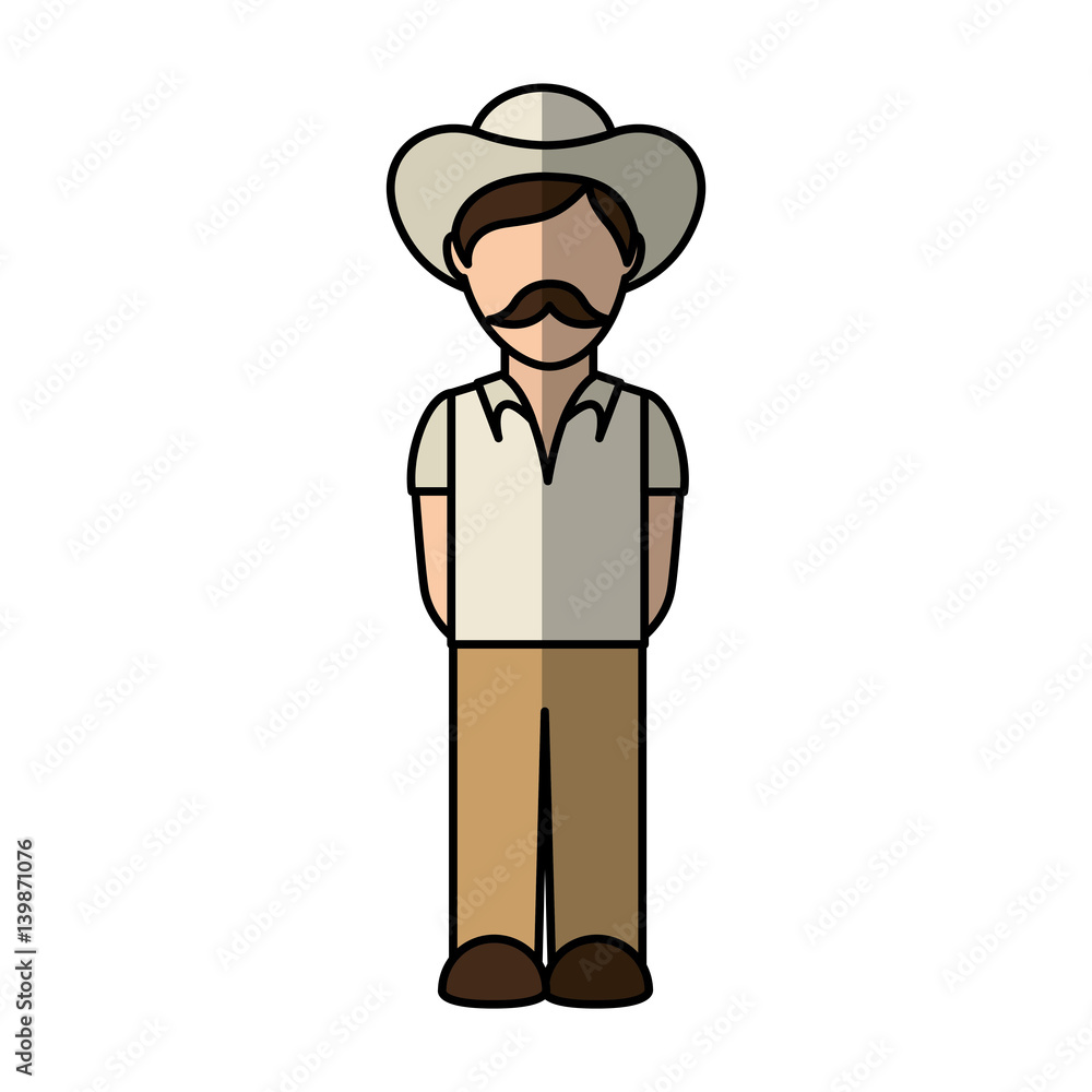 colombian coffee planter character vector illustration design