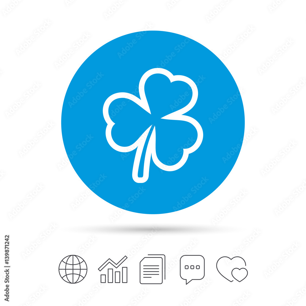Clover with three leaves sign. St.Patrick symbol. Clover with three leaves sign. St.Patrick symbol.