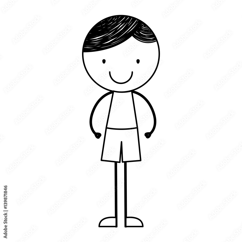 cute little boy drawing character vector illustration design cute little boy drawing character vector illustration design