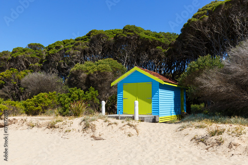 Colorful Beach huts, Mornington Peninsula, Australia © thomathzac23