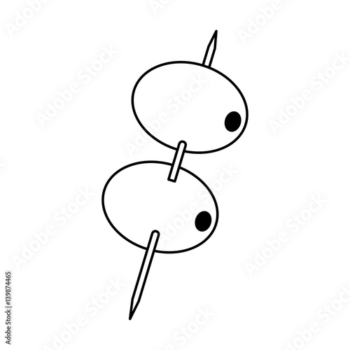 cocktail olive grains icon vector illustration design