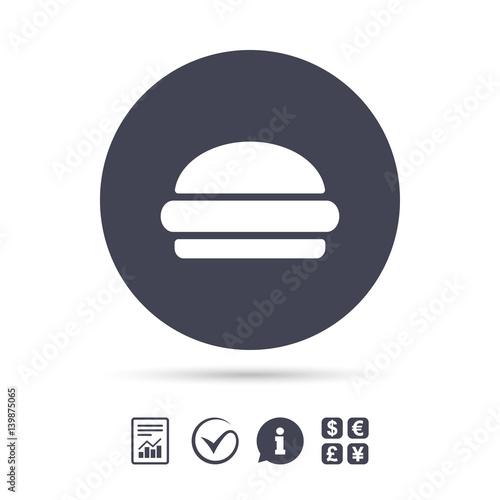 Hamburger sign icon. Fast food symbol. Free Download Hamburger sign icon. Fast food symbol. - GFXLoad
