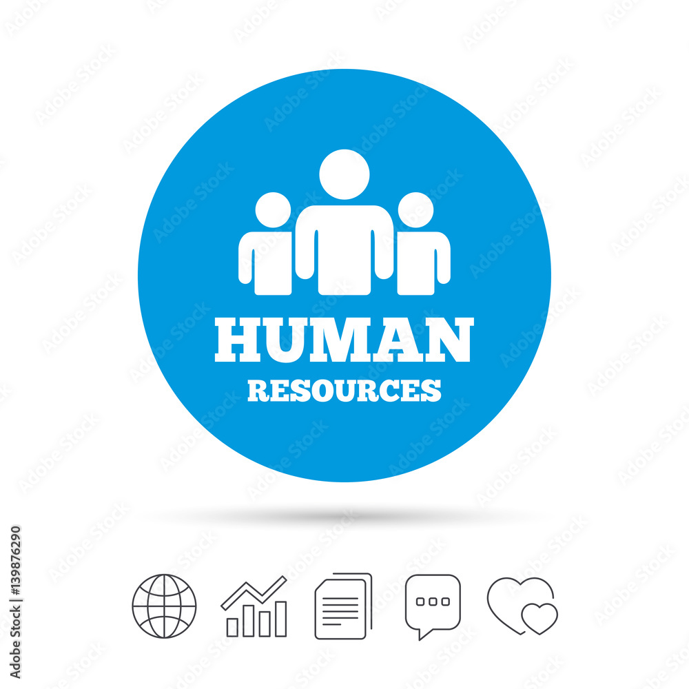 Human resources sign icon. HR symbol.