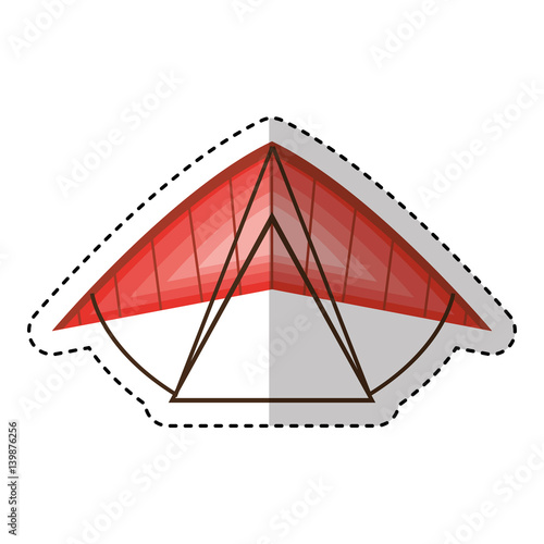 Paraglider silhouette flying icon vector illustration design