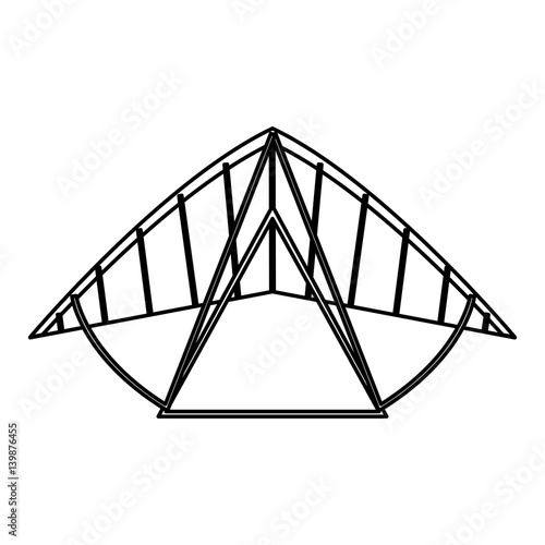 Paraglider silhouette flying icon vector illustration design