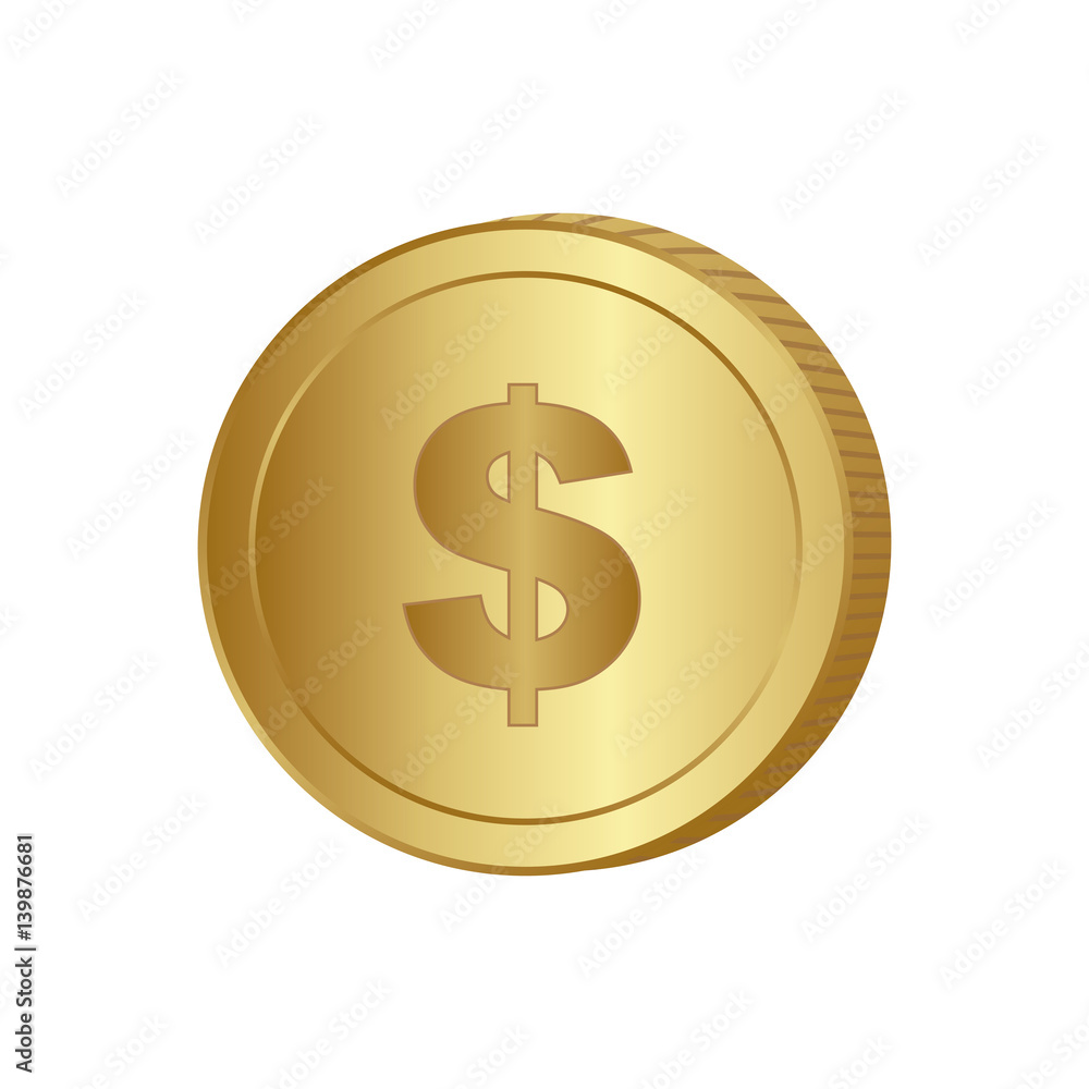 gold coin sign icon, vector illustraction design image gold coin sign icon, vector illustraction design image