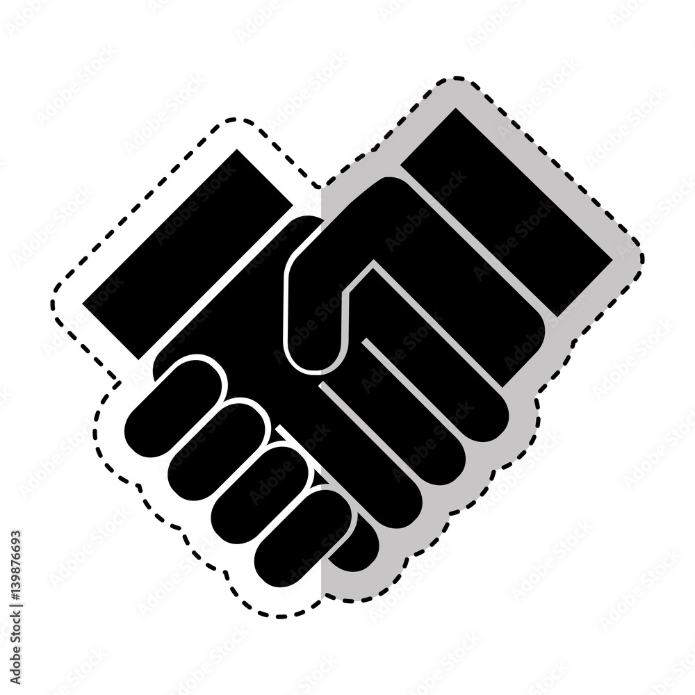 hand shake silhouette icon vector illustration design hand shake silhouette icon vector illustration design