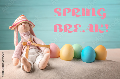Easter bunny with eggs and ...